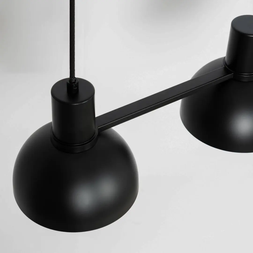 Lucande Hanglamp 3-Lichts IJzer E27 - Zwart Mat