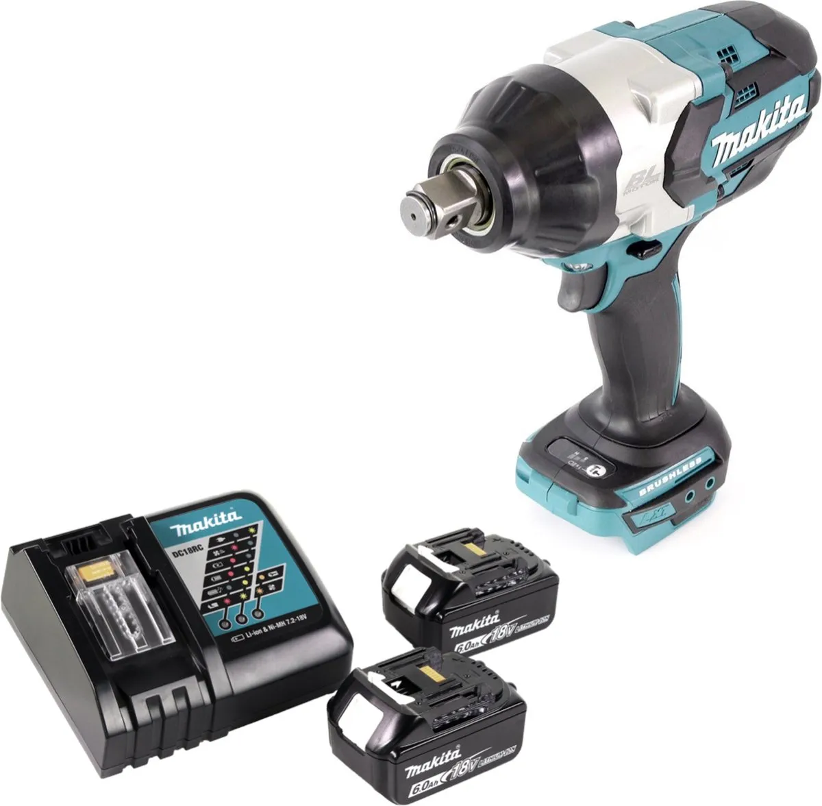 Makita DTW 1001 RG Slagmoersleutel 18V - 1050Nm - 2x 6.0Ah + Lader - afbeelding 5 van 5