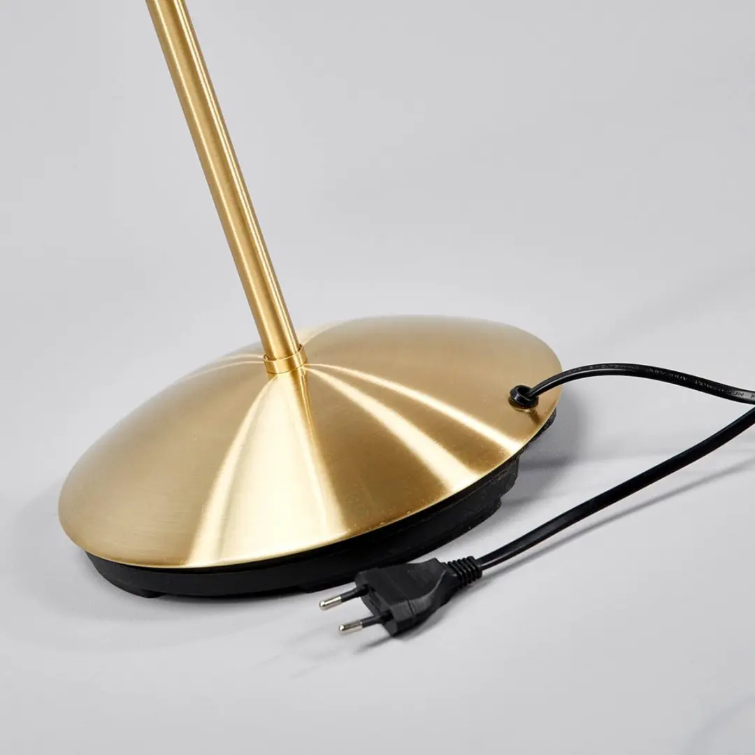 Lindby Vloerlamp Metaal Glas 162cm - E14 - Messing/Opaalwit