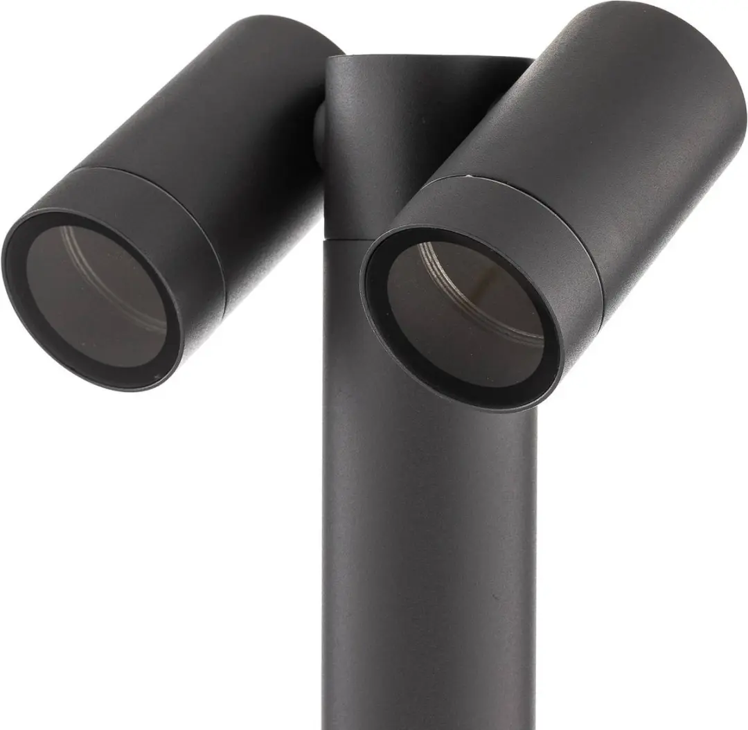 PRIOS Tuinpadverlichting 2x GU10 - 8W - 60cm - Donkergrijs