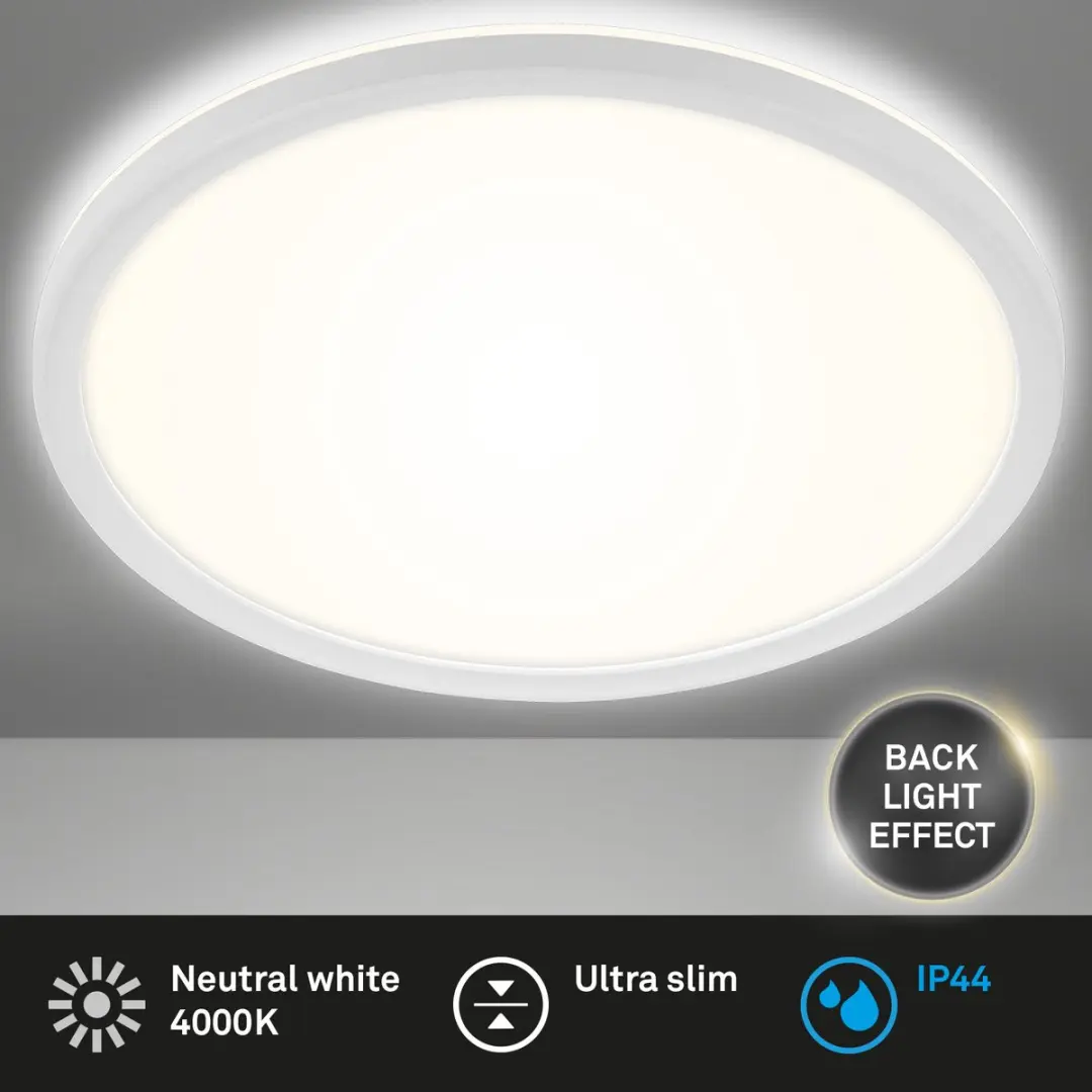 Briloner LED Badkamerverlichting Plafondlamp Ø42cm Wit