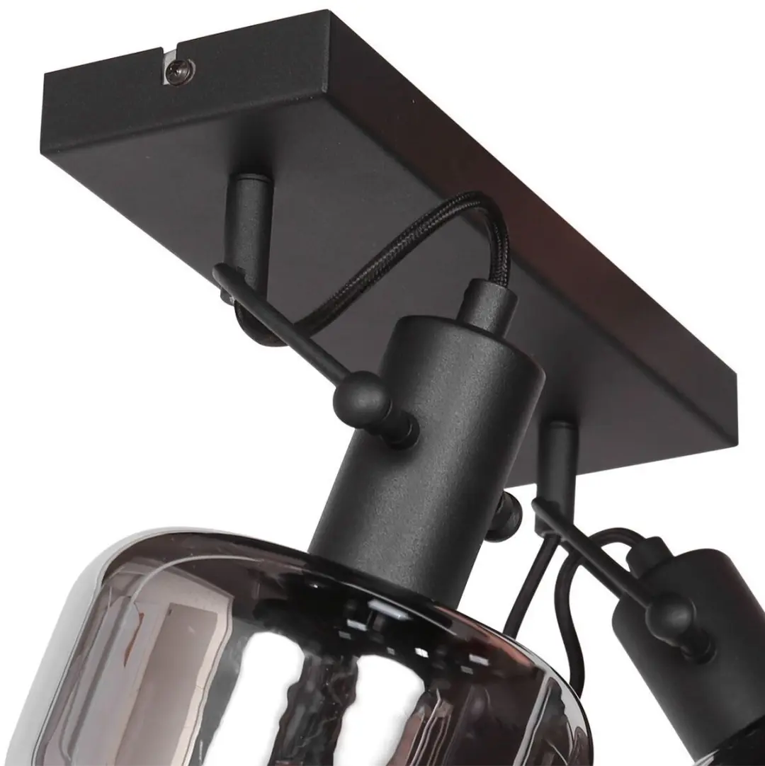 Steinhauer Glaslic 3865ZW Wandlamp - 2 Lichtpunten - Zwart