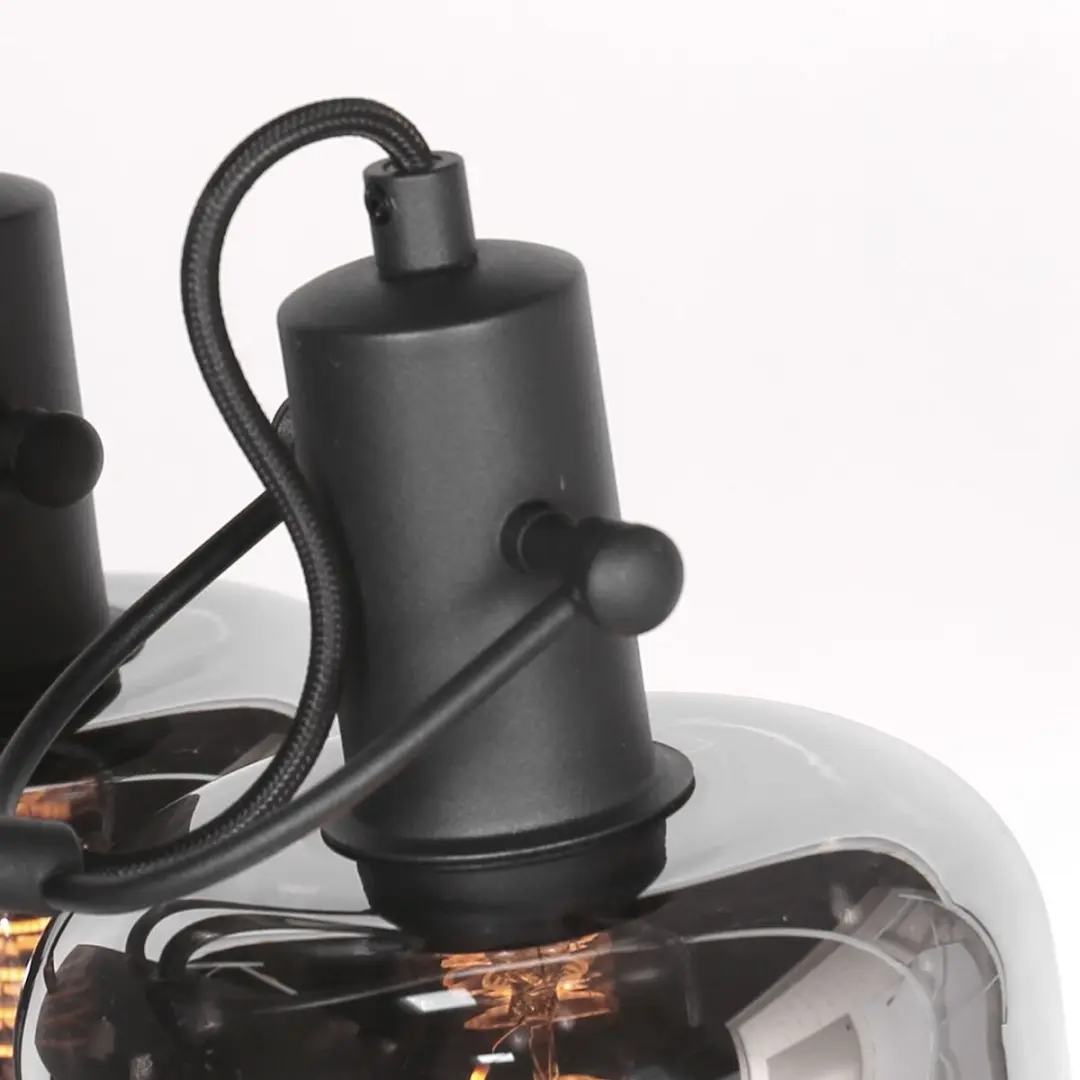 Steinhauer Glaslic 3865ZW Wandlamp - 2 Lichtpunten - Zwart