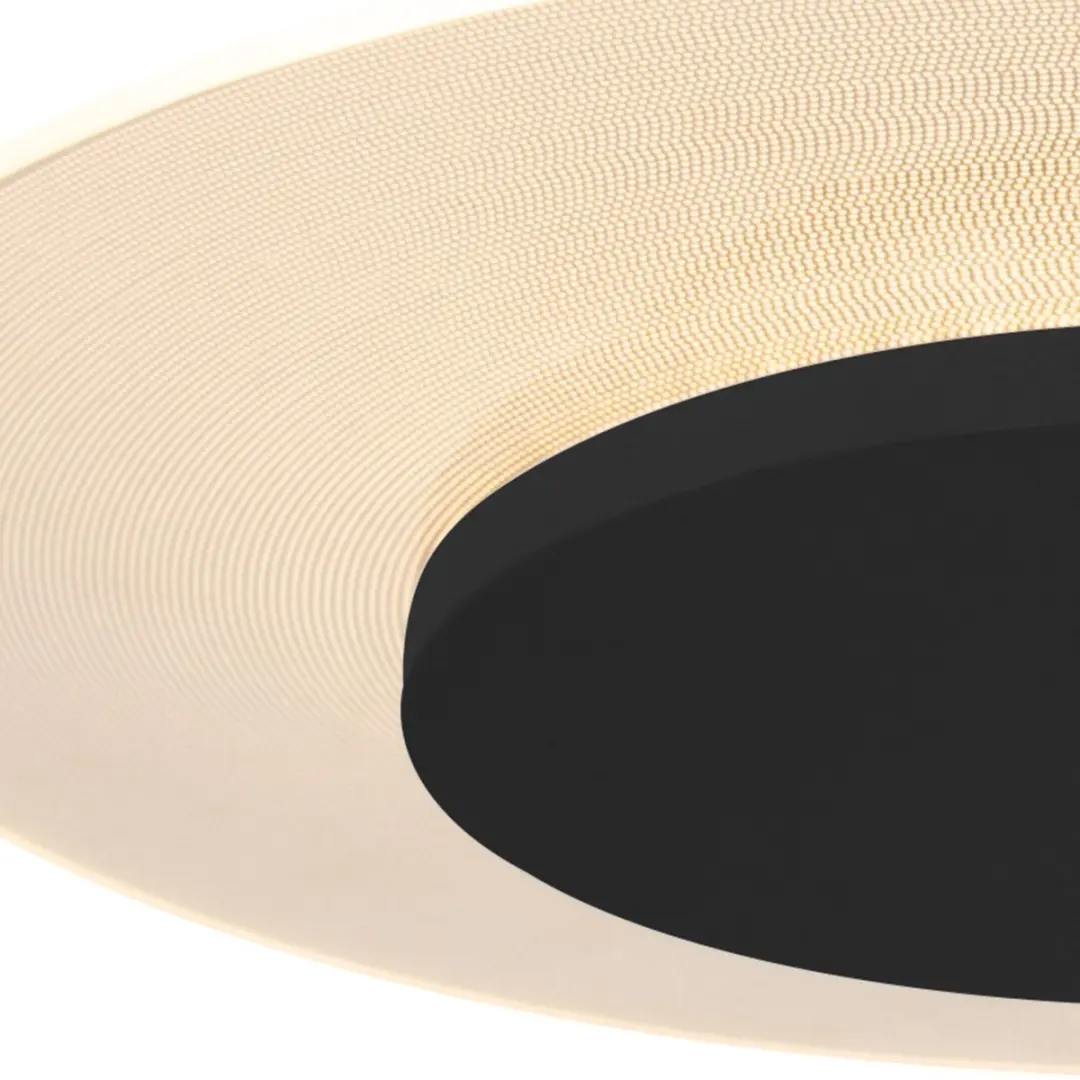 Steinhauer Lido 7799ZW Plafonnier - 2200 Lumen - Ø42cm - Zwart