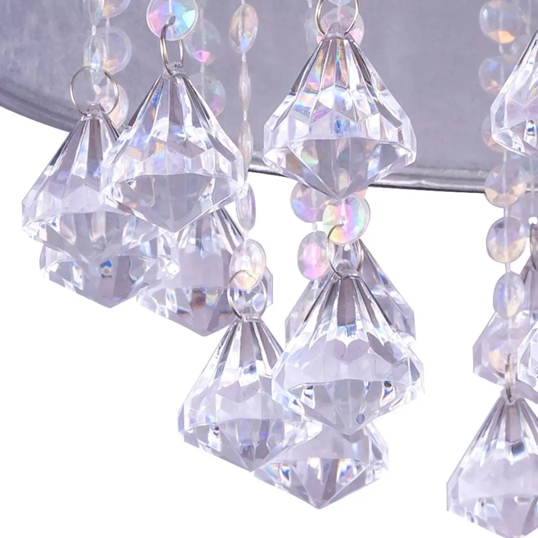 Globo Plafondlamp Kristallen Rond Zilver 30x31cm - E27