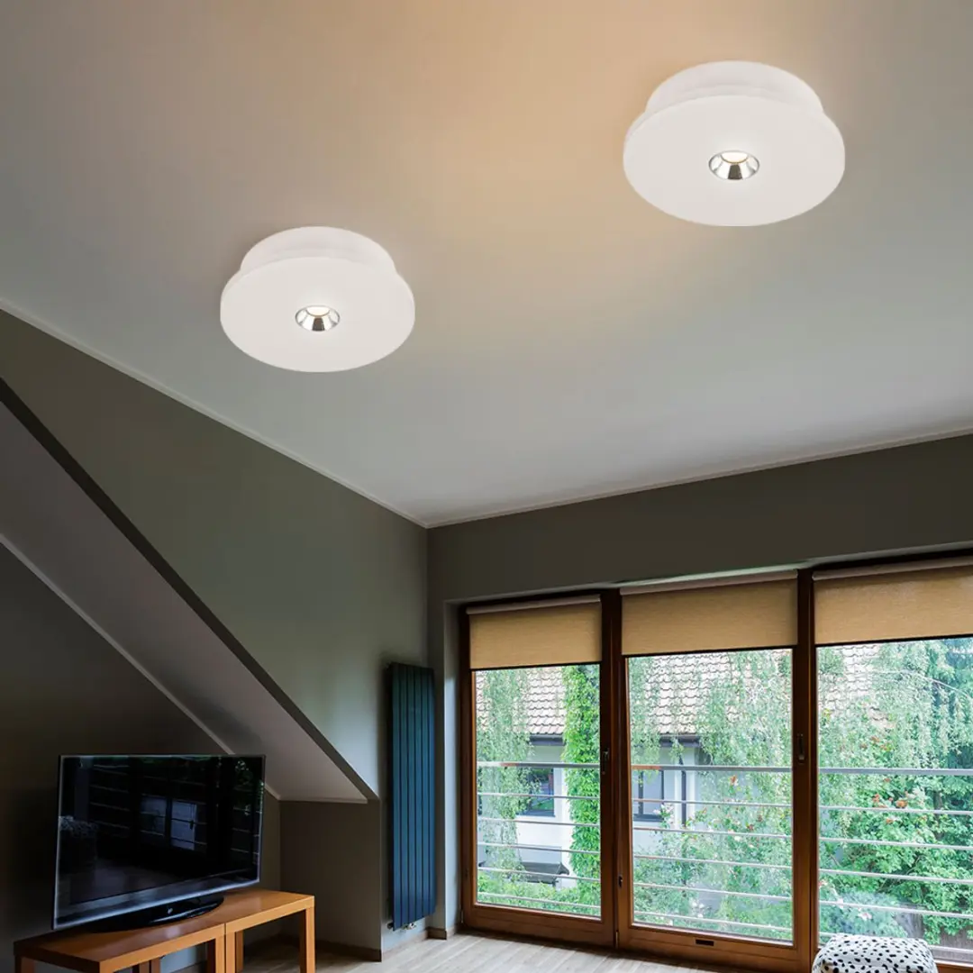 Globo Plafondlamp Keuken LED 4W 200lm Warm Wit - 16x4,5cm Wit