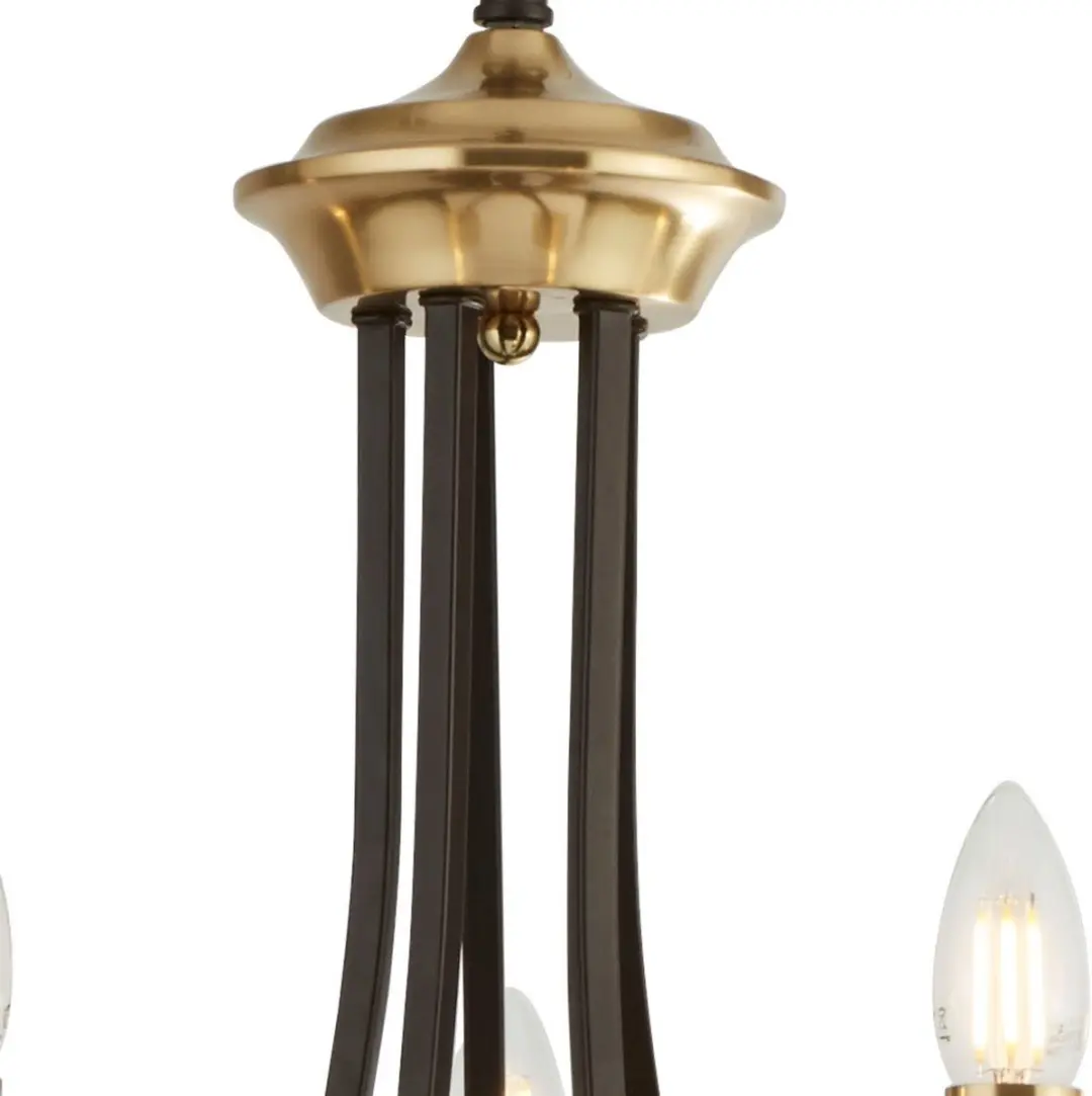 Searchlight Belfry Kroonluchter 5 Lichts - Brons/Bruin