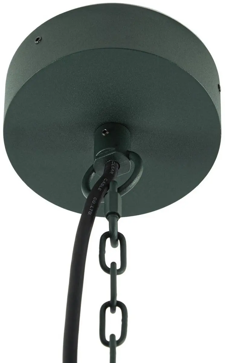 Lucande Hanglamp Groen Aluminium Glas E27