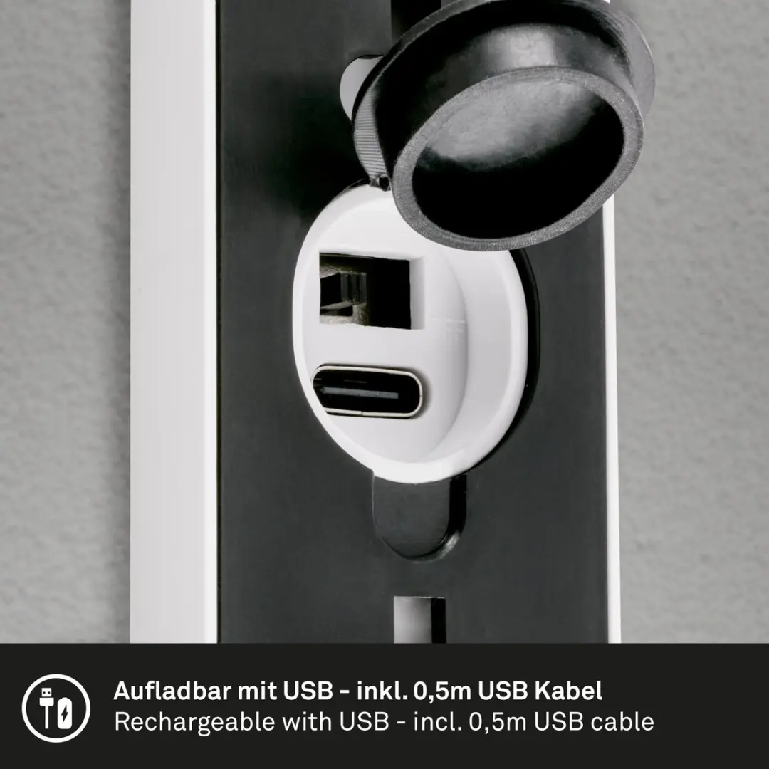 Briloner Lima Aanraaklamp USB Oplaadbaar - 1 Lichtpunt 3000K Wit
