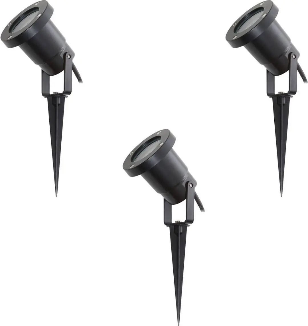 Lindby Buitenspots 3-lichts GU10 Zwart