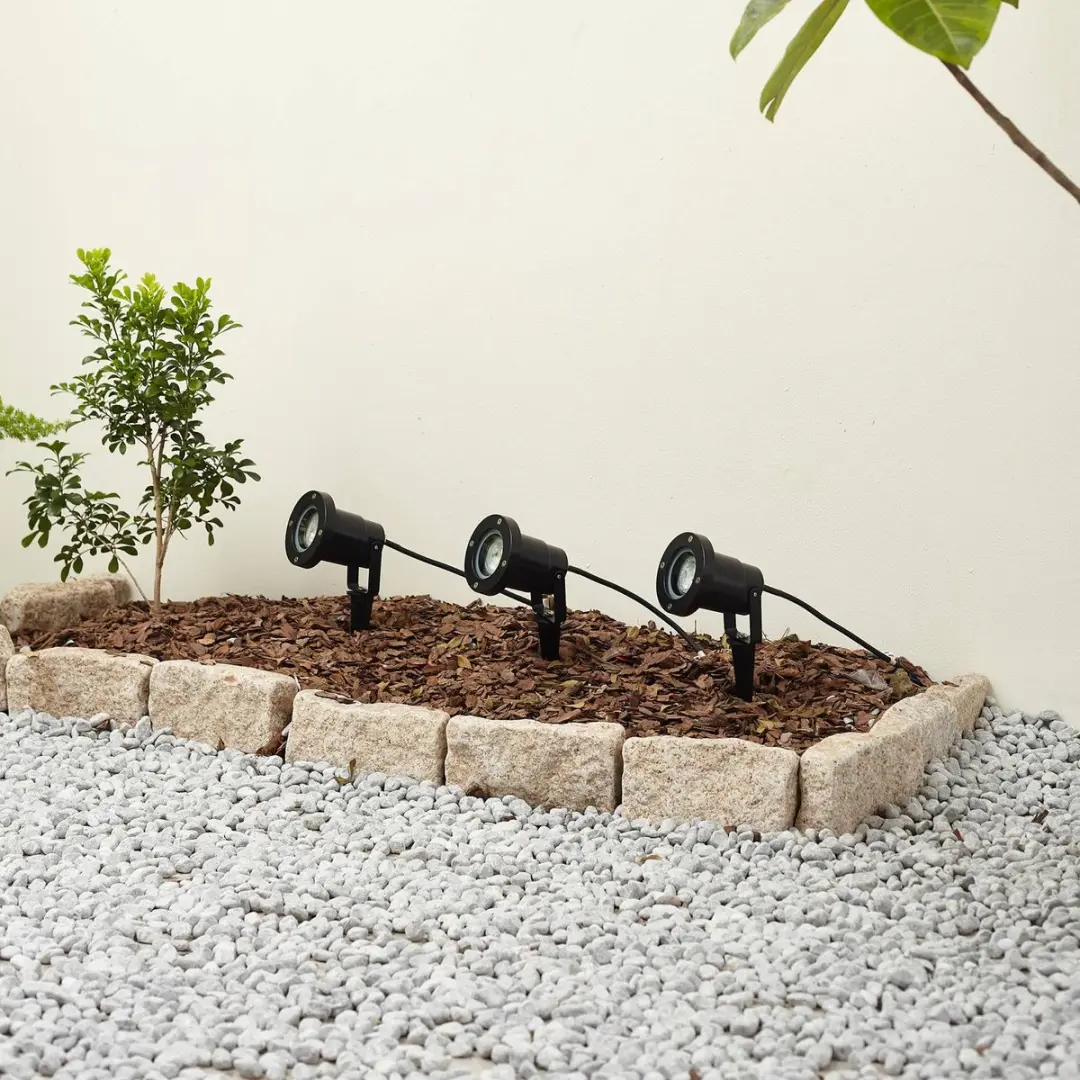 Lindby Buitenspots 3-lichts GU10 Zwart