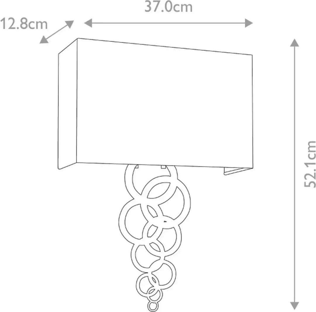 Elstead LED Wandlamp Rosa 2x E27 - 60W - Polished Chrome