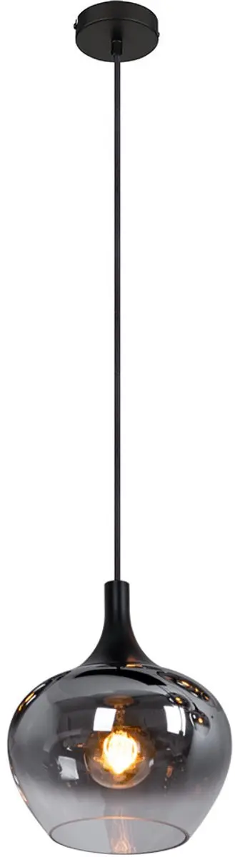 Globo Maxy Hanglamp - Ø24cm - Zwart - E27