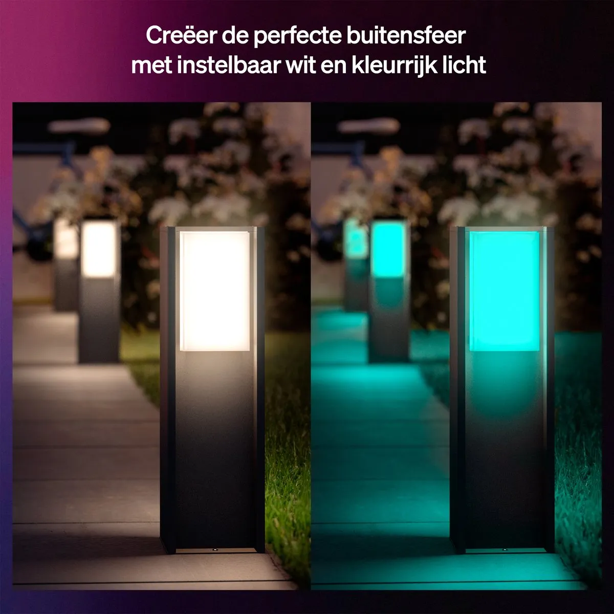 Philips Hue Turaco Lage Sokkellamp - Antraciet - 1100 Lumen