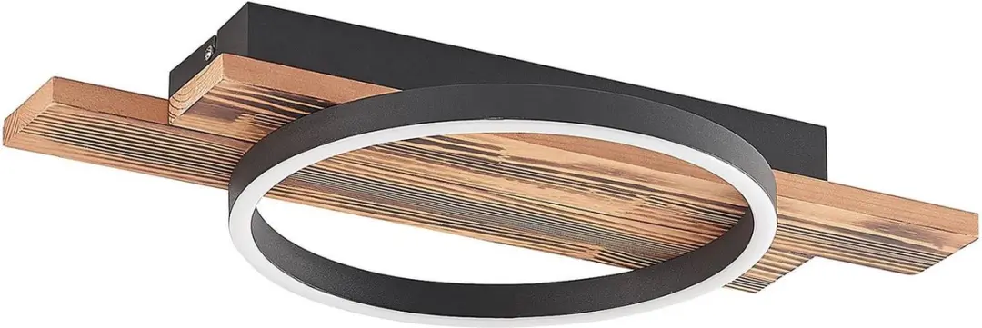 Lindby LED Plafondlamp 10.8W - Licht hout