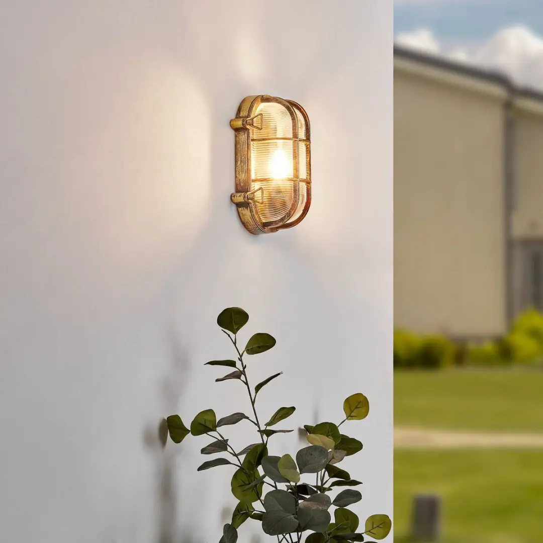 Lindby Wandlamp Buiten Aluminium Glas 16cm