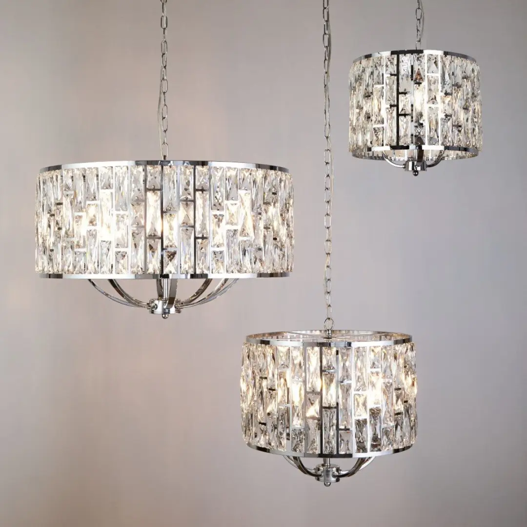 Searchlight Bijou Hanglamp 5 Lichts - Kristal - Chroom