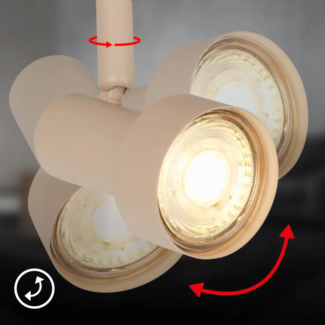 Briloner BKLicht Tapp Opbouwspot 2x GU10 - Beige
