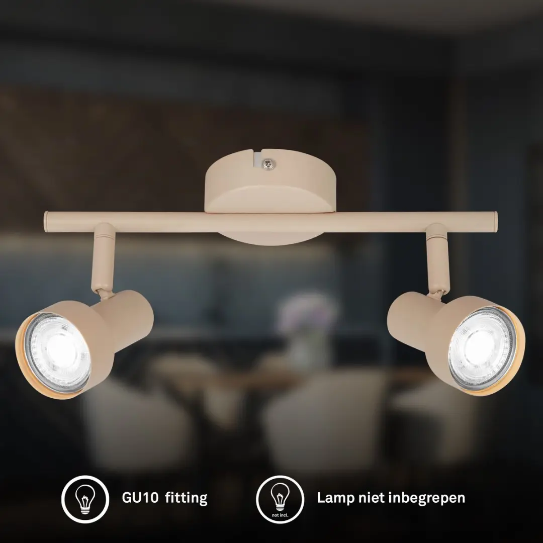 Briloner BKLicht Tapp Opbouwspot 2x GU10 - Beige