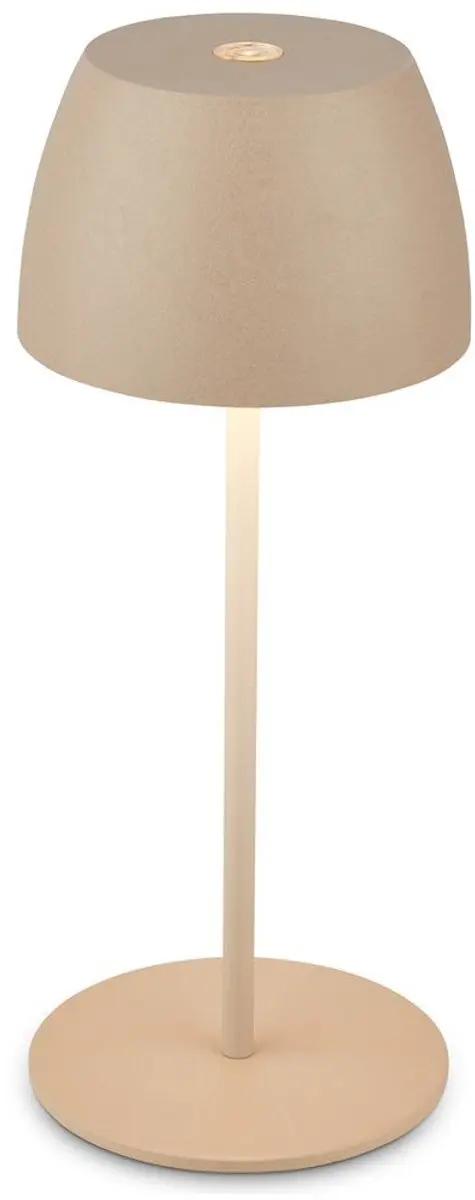 Briloner Serina Mini Oplaadbare Tafellamp - Ø8cm Beige