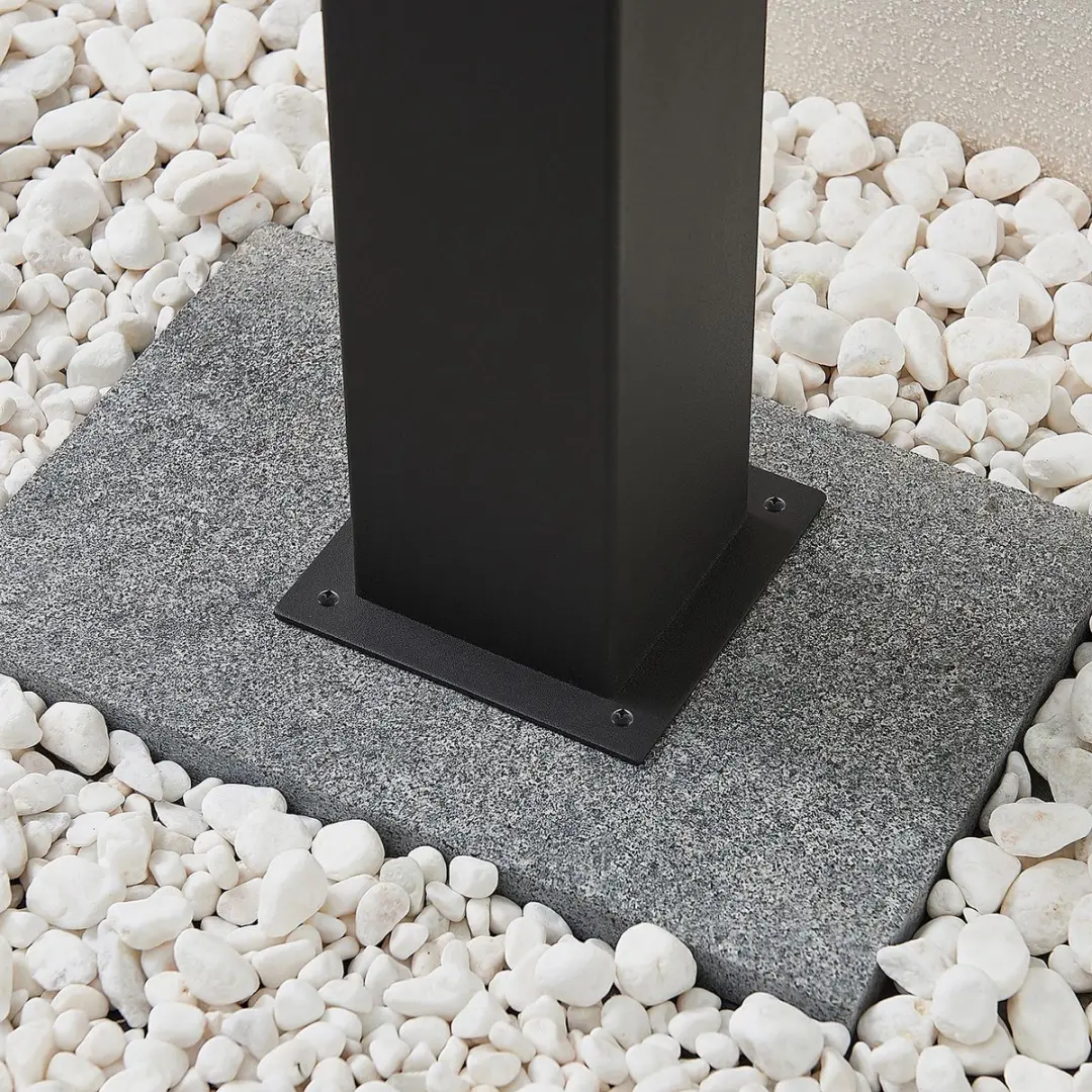 Lucande Tuinpadverlichting Aluminium E27 Grafietgrijs 70cm