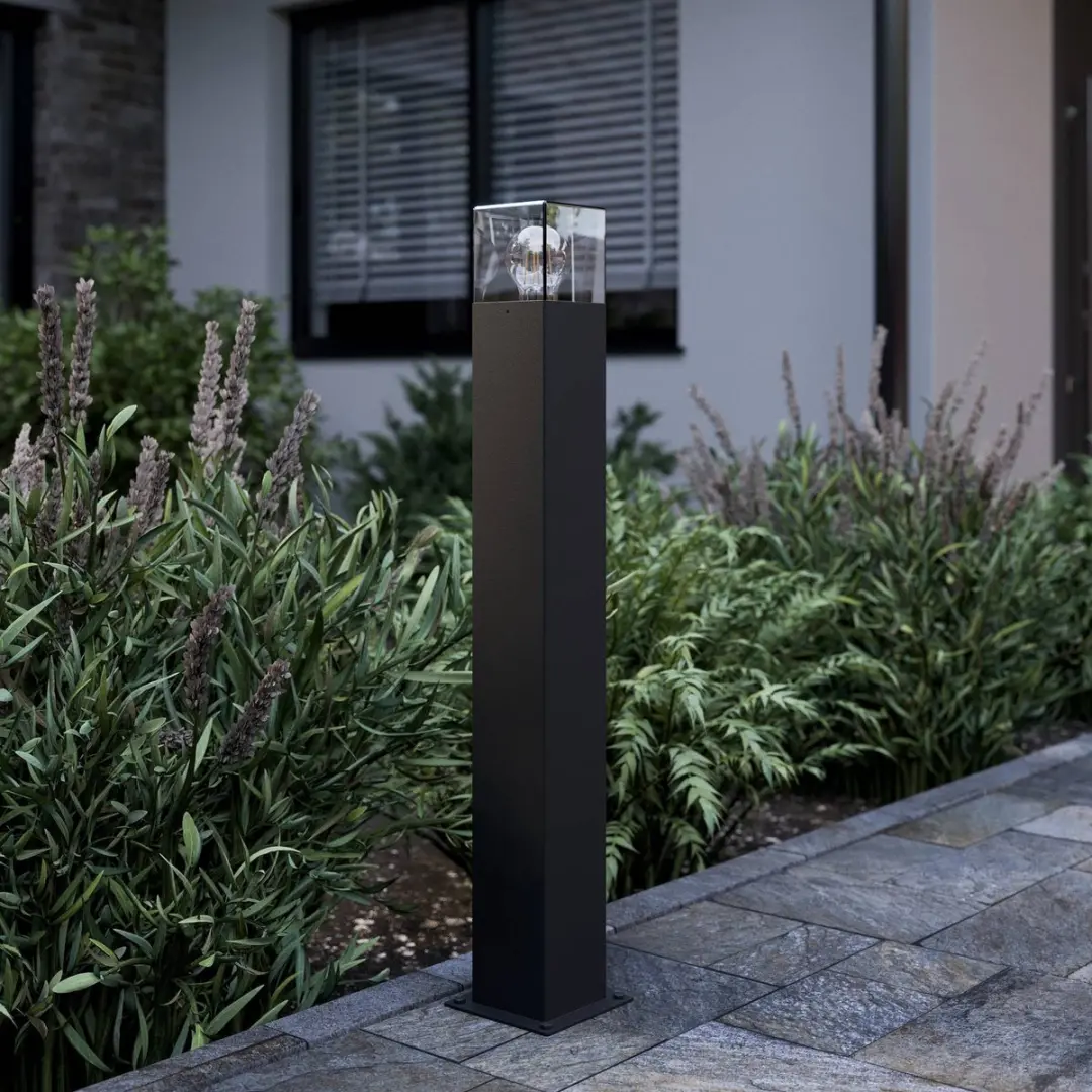 Lucande Tuinpadverlichting Aluminium E27 Grafietgrijs 70cm