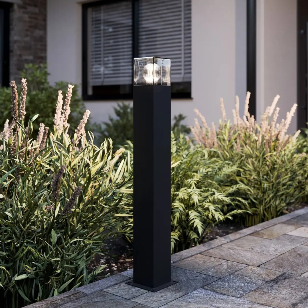 Lucande Tuinpadverlichting Aluminium E27 Grafietgrijs 70cm