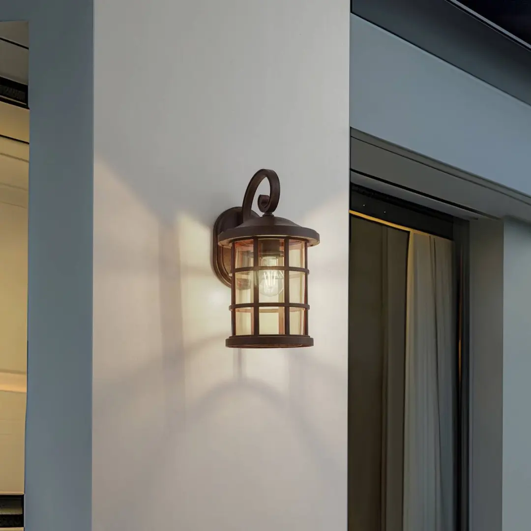 Lindby Wandlamp Buiten Roestkleurig Amber - 1 Lichtpunt