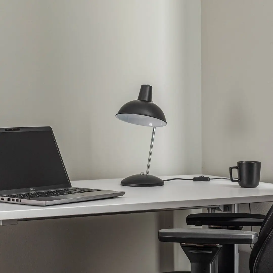 Lindby Bureaulamp 1 Licht E14 - 40W - Zwart mat