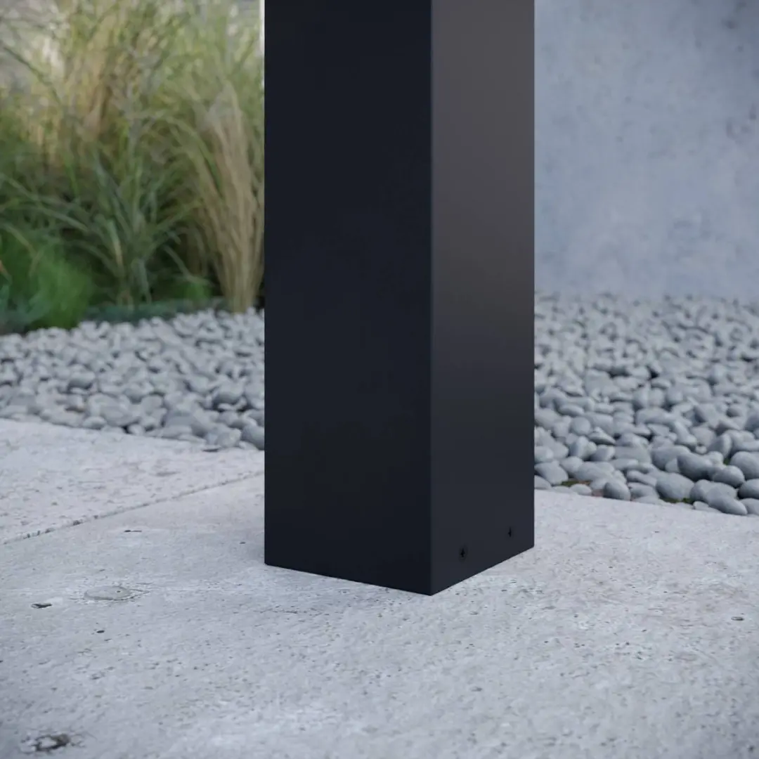 Lucande Padverlichting Zuillamp Aluminium 100cm - E27 - Grafietgrijs/Opaalwit