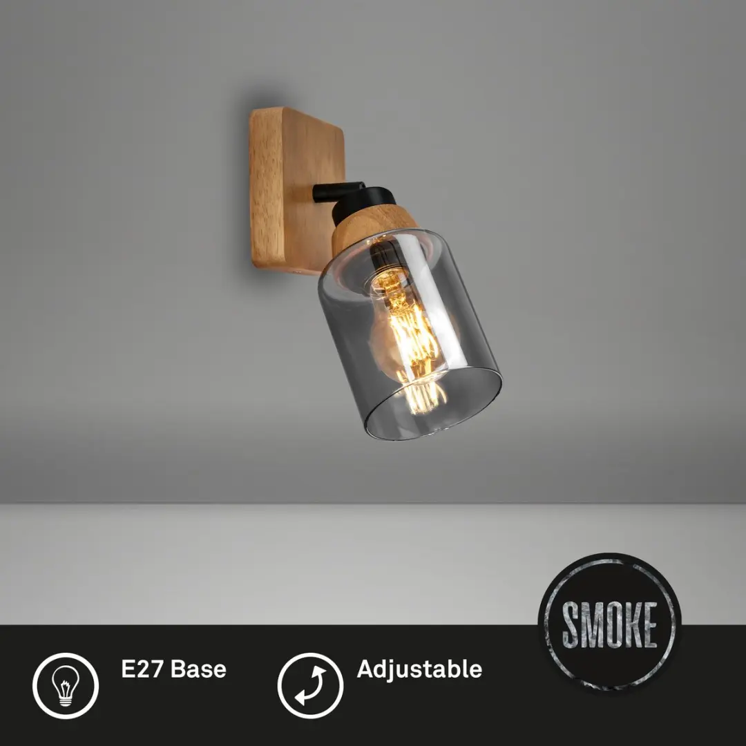 Briloner Royk Wandlamp - 40W Rook