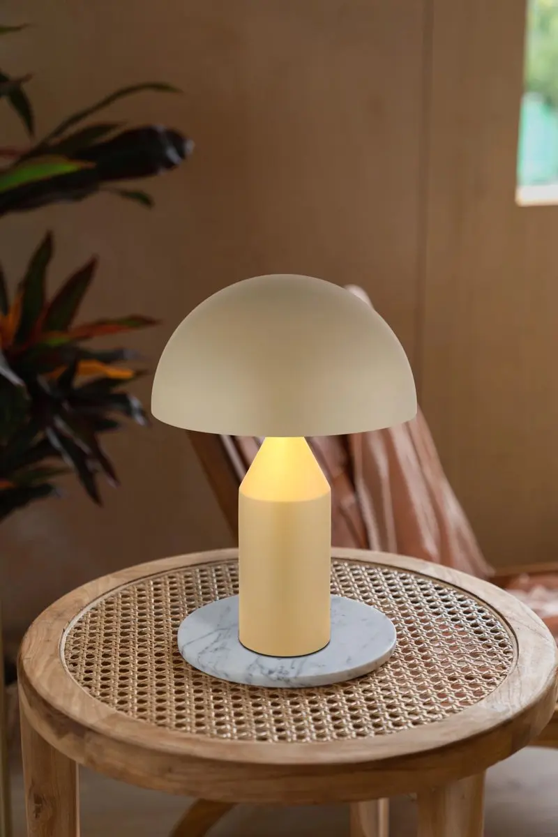 Globo Atoma Tafellamp Beige Ø28cm - 2 Lichtpunten