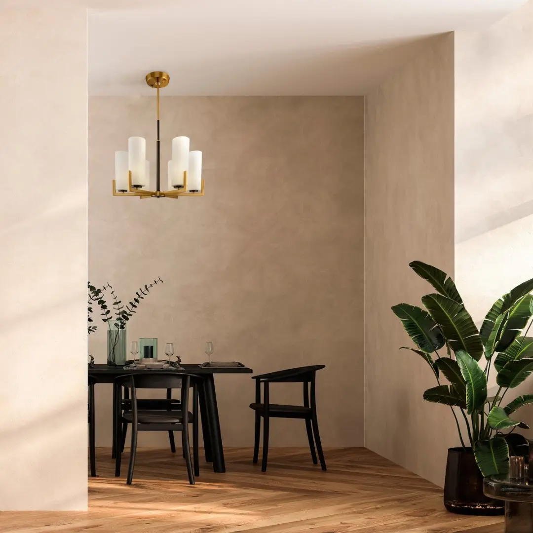 Maytoni Fortano Kroonluchter - 6 Lichtpunten Ø67cm - Zwart/Messing