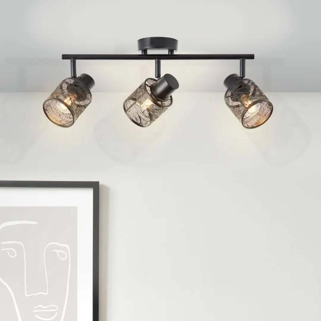 Brilliant Bano 3-lichts Plafondlamp - Zwart