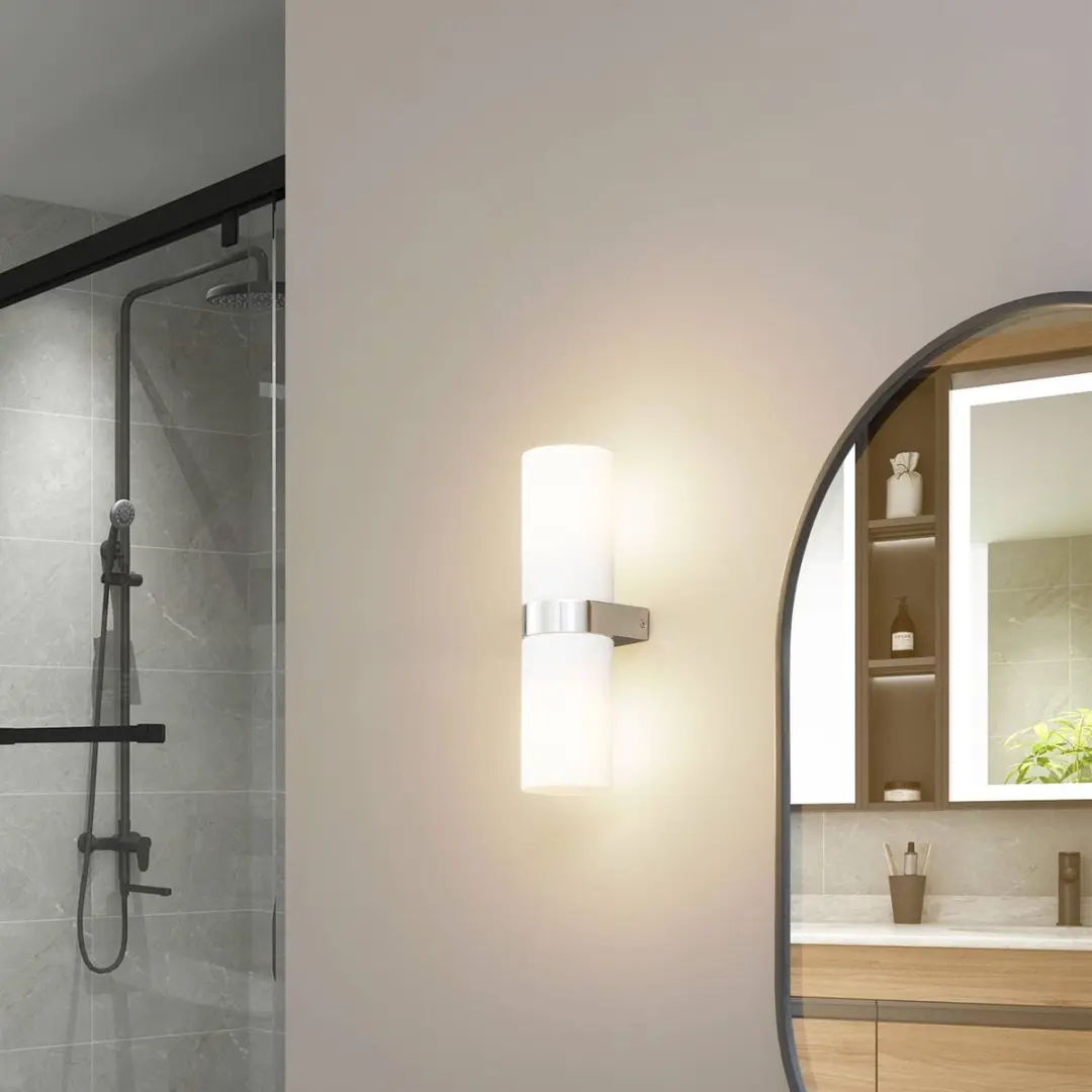 Lucande Wandlamp 2-lichts E14 - Chroom/Wit - afbeelding 6 van 6
