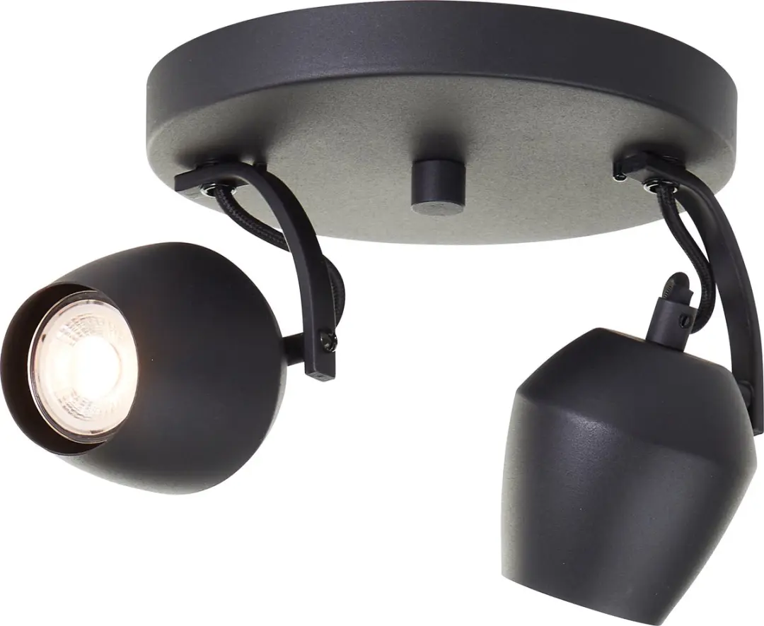 Brilliant Vertino Plafondspot GU10 2x5W - 3000K - Zwart