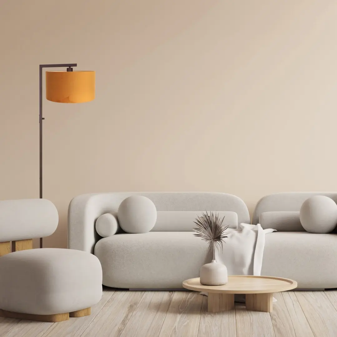 Steinhauer Cacao Vloerlamp 160cm - Gouden kap