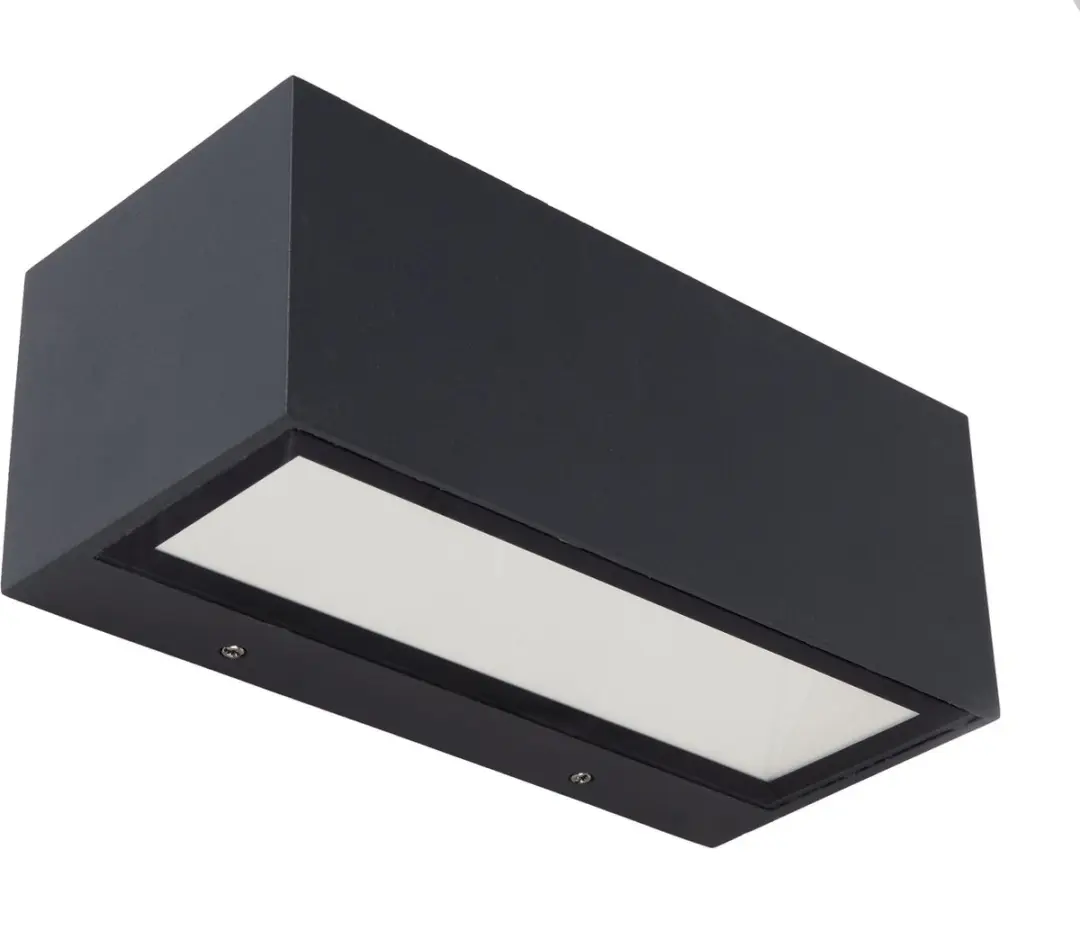 Lutec Gemini Medium Wandlamp Buiten LED 21W 1230 Lumen - Donkergrijs