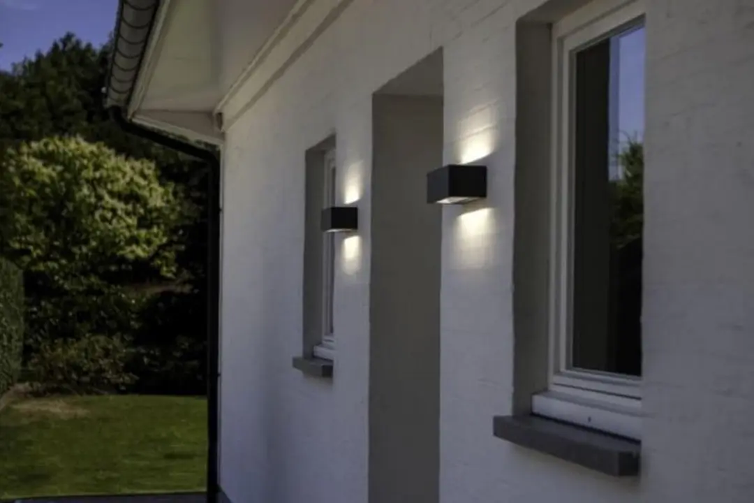 Lutec Gemini Medium Wandlamp Buiten LED 21W 1230 Lumen - Donkergrijs - afbeelding 6 van 6