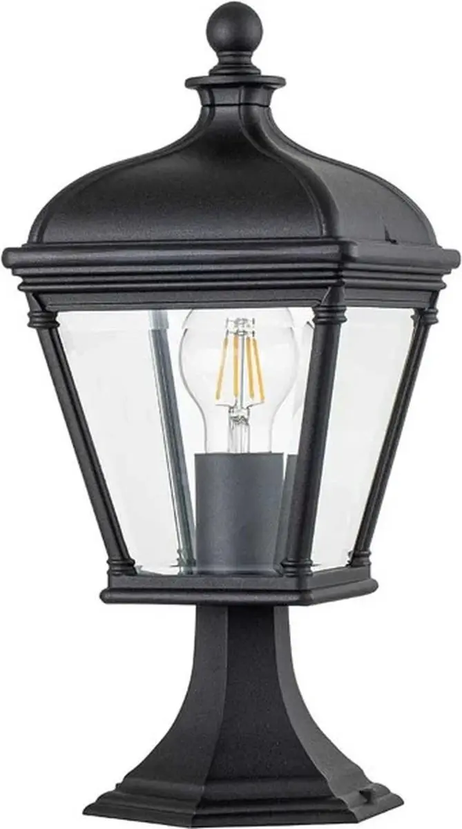 Elstead Mini LED Tuin Pilaar Bayview E27 60W - Zwart