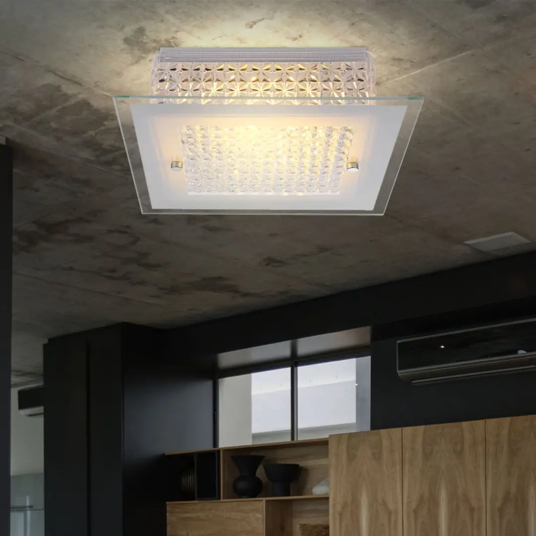 Globo LED Plafondlamp Kristal 12W 1030Lm Warm Wit - 30x30x8cm