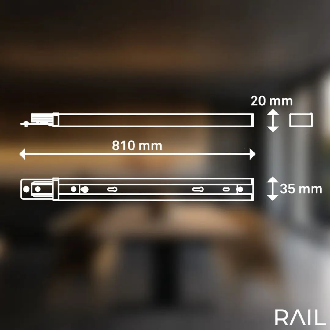 Briloner Rail Verlenging 0,75m - Zwart