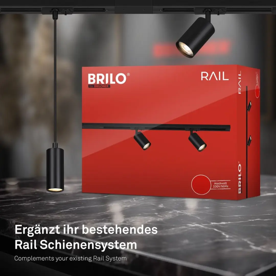 Briloner Rail Verlenging 0,75m - Zwart