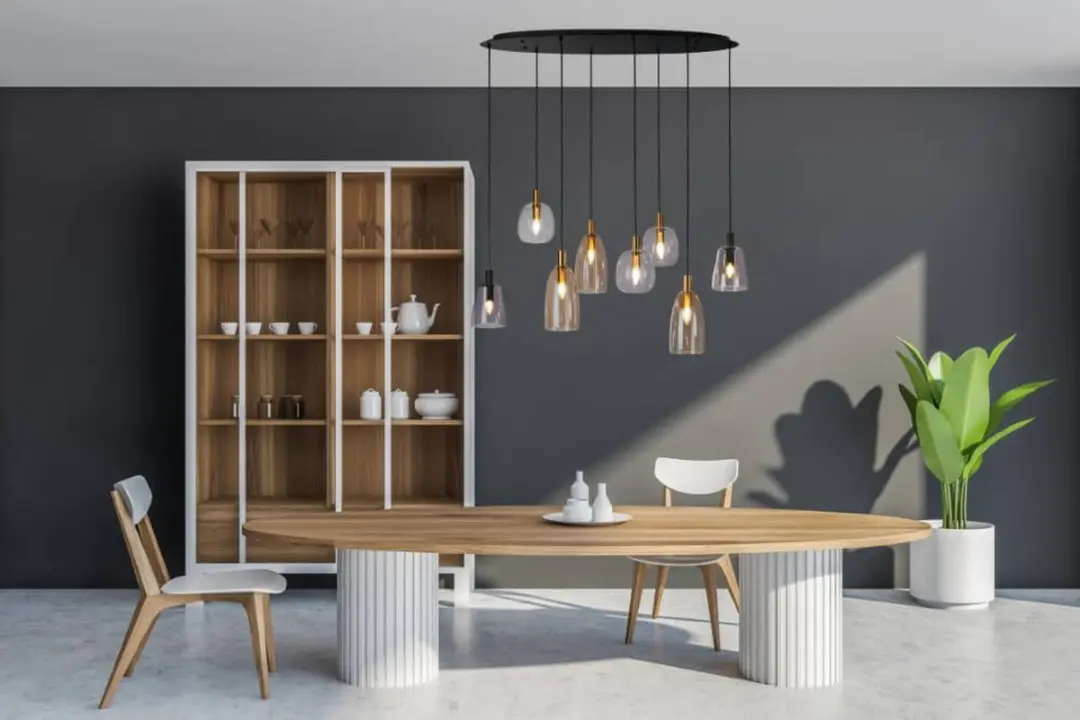 Searchlight Divine Pendel Hanglamp 8 Lichts - Metaal Zwart