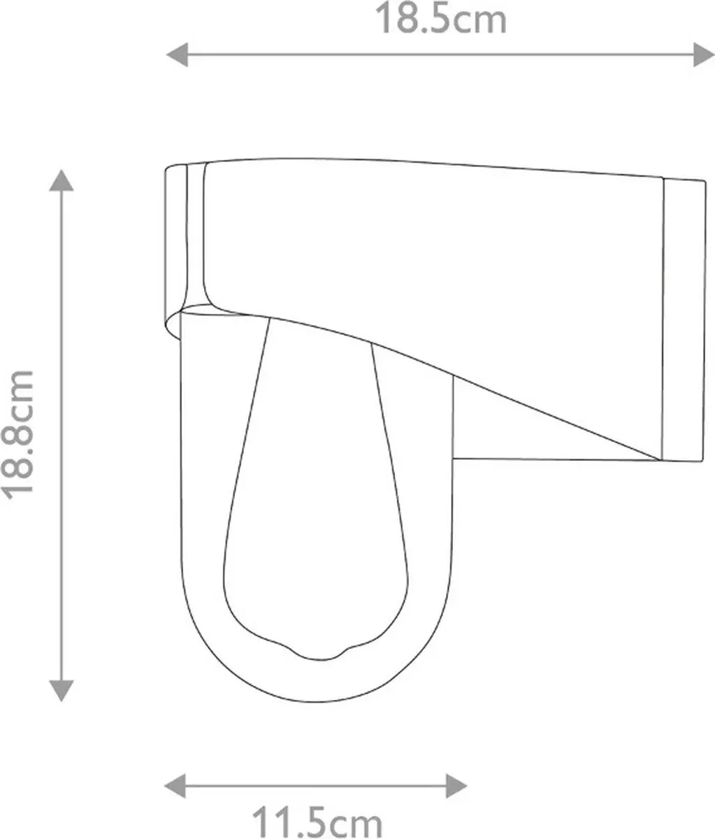 Elstead Lighting Porto LED Wandlamp E27 40W - IP44 - Dimbaar - Grijs