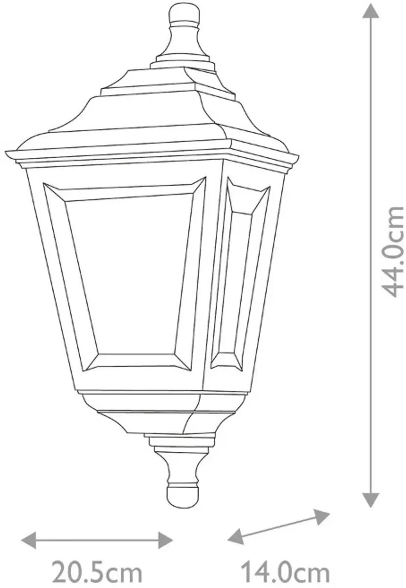 Elstead Lighting Kerry LED Buitenlamp E27 60W - IP44 - Dimbaar - Zwart