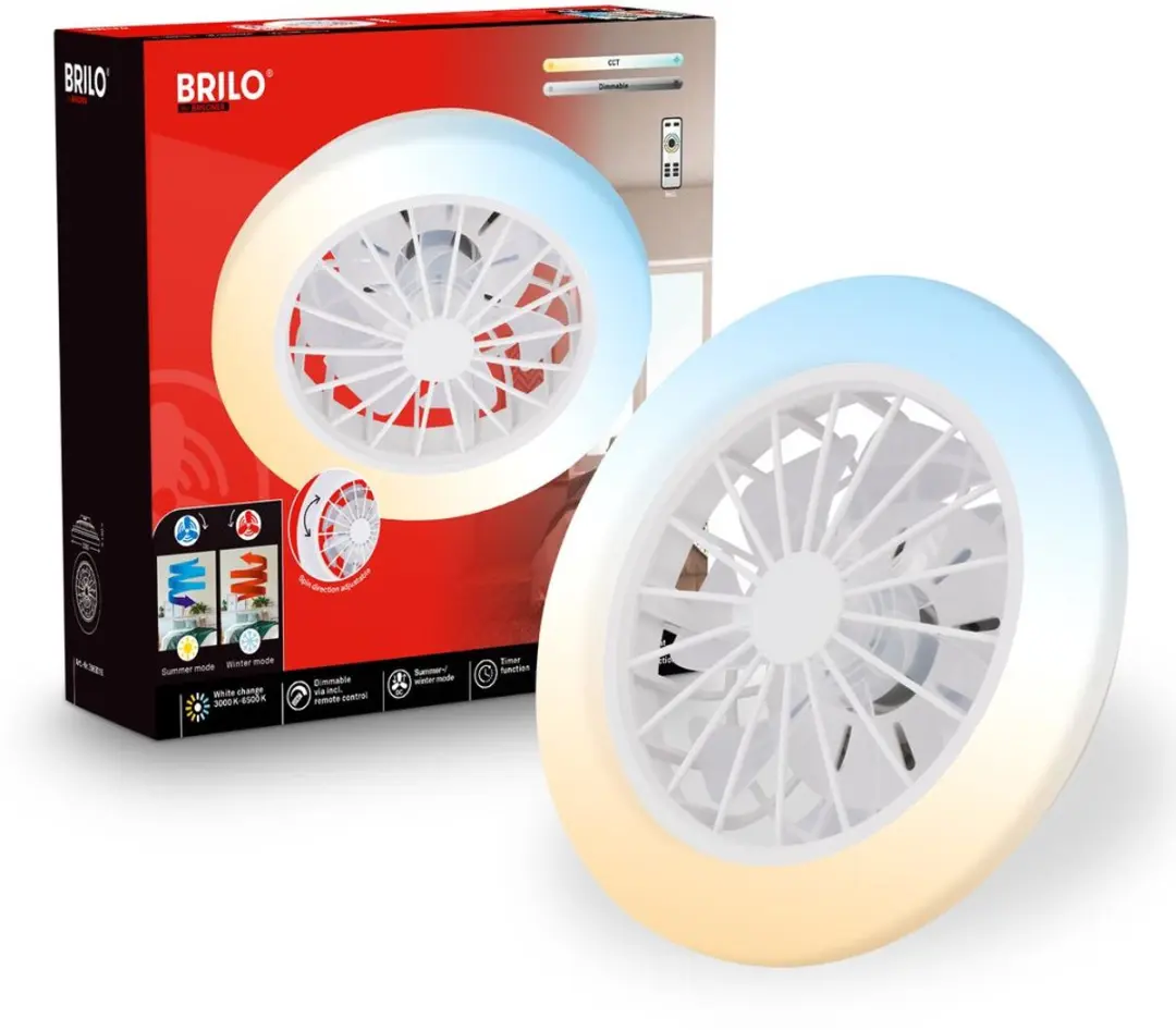 Briloner Pafo Plafondventilator met LED