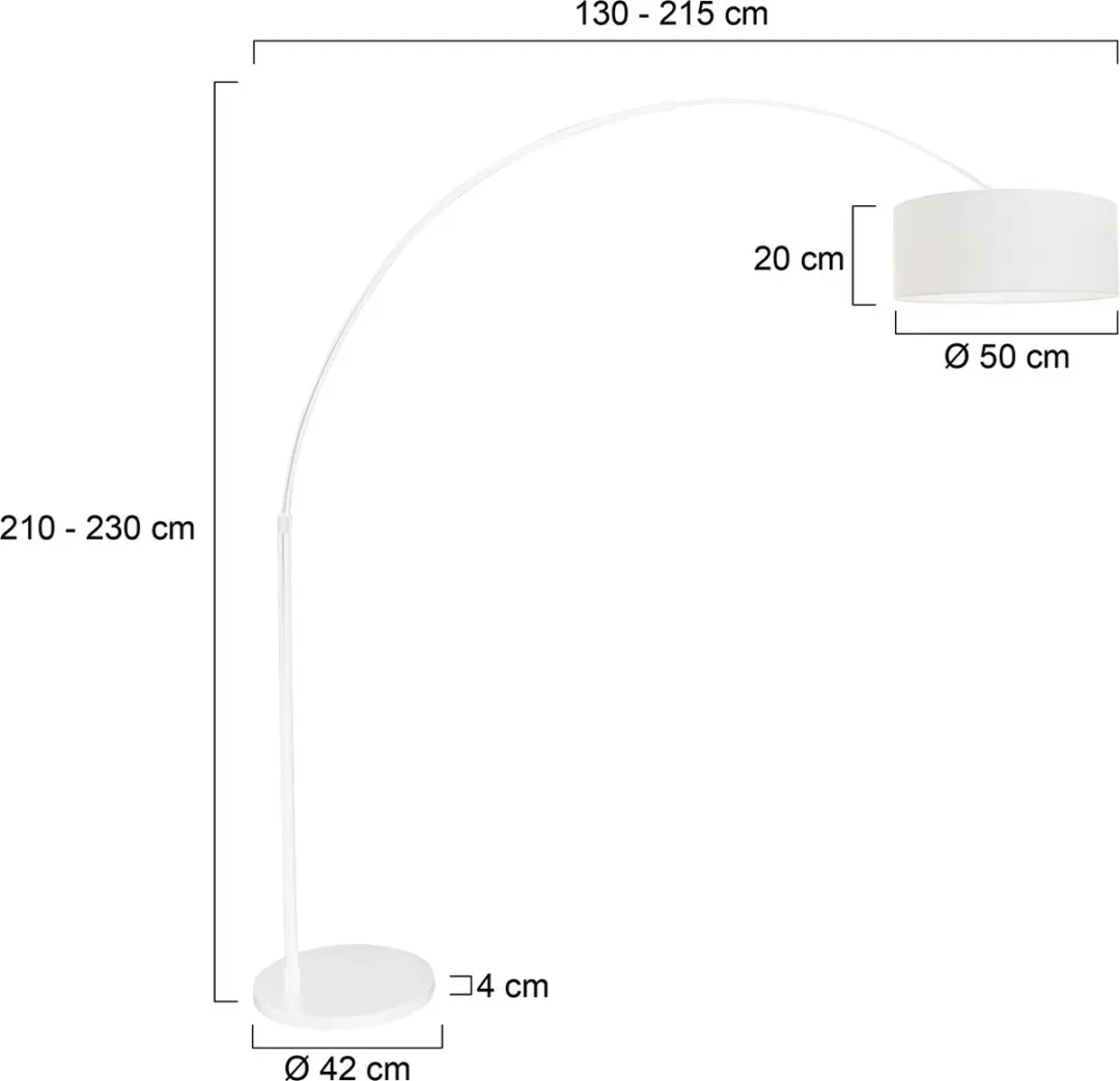 Steinhauer Sparkled Light 7169W Witte Vloerlamp - 40W Warm Wit