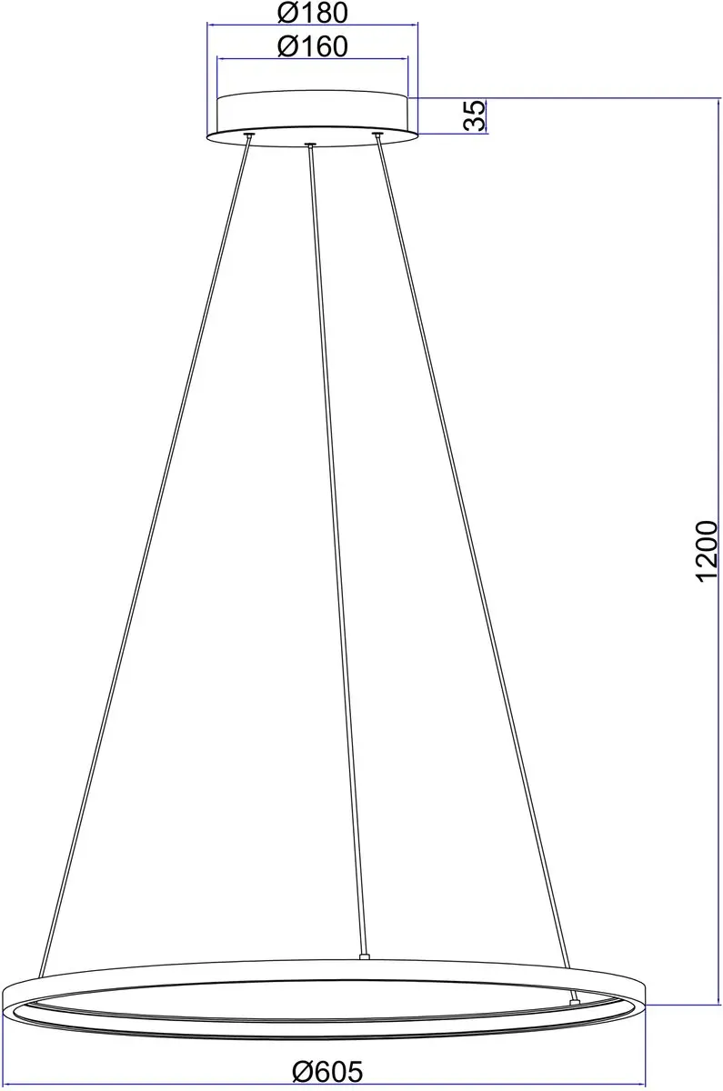 Globo Ralph Hanglamp - Zwart - Ø61cm - afbeelding 6 van 6