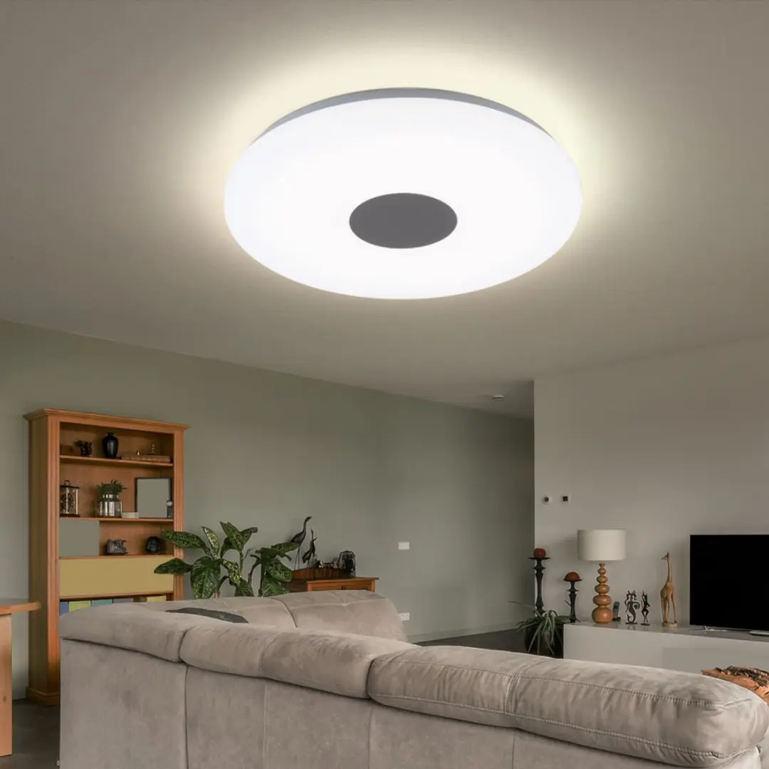 Globo LED Plafondlamp Ronde Chroom 18W 1260lm Warm Wit